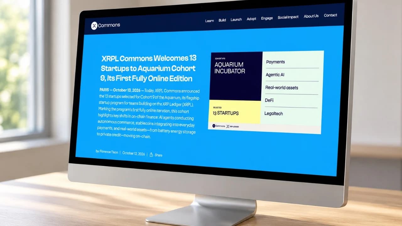 XRPL Commons, Ödemeler, Yapay Zeka ve DeFi için 13 startup seçti